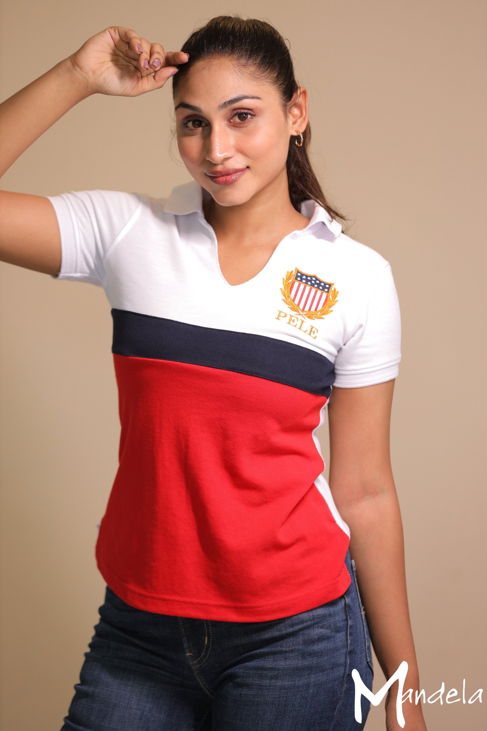 Pele Collared V Neck T Shirt